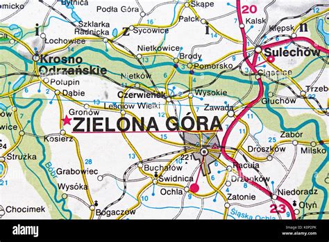 zielona gora mapa polski